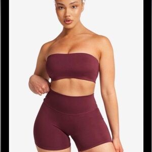 Crop Shop Boutique Burgundy sports bra